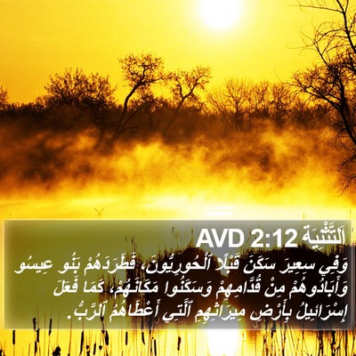 اَلتَّثْنِيَة 2:12 AVD Bible Verse Image