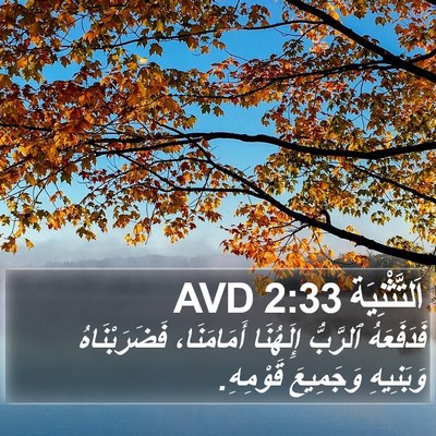 اَلتَّثْنِيَة 2:33 AVD Bible Verse Image