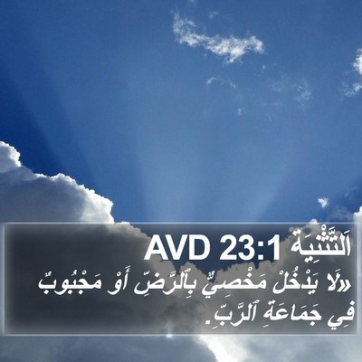 اَلتَّثْنِيَة 23:1 AVD Bible Verse Image