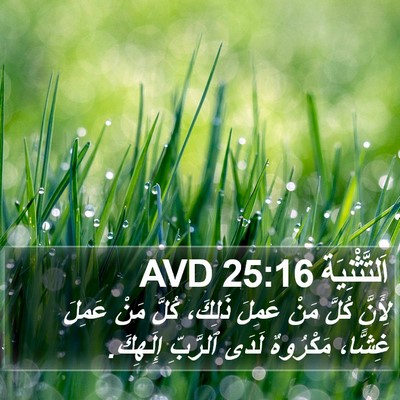 اَلتَّثْنِيَة 25:16 AVD Bible Verse Image