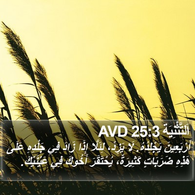 اَلتَّثْنِيَة 25:3 AVD Bible Verse Image