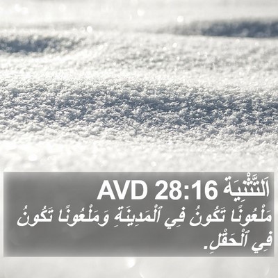 اَلتَّثْنِيَة 28:16 AVD Bible Verse Image