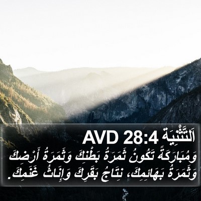 اَلتَّثْنِيَة 28:4 AVD Bible Verse Image