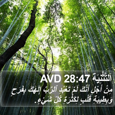 اَلتَّثْنِيَة 28:47 AVD Bible Verse Image
