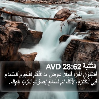 اَلتَّثْنِيَة 28:62 AVD Bible Verse Image