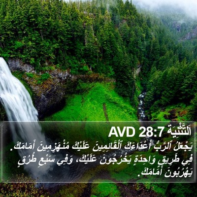 اَلتَّثْنِيَة 28:7 AVD Bible Verse Image