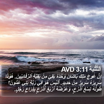 اَلتَّثْنِيَة 3:11 AVD Bible Verse Image