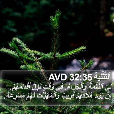 اَلتَّثْنِيَة 32:35 AVD Bible Verse Image