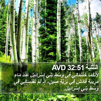 اَلتَّثْنِيَة 32:51 AVD Bible Verse Image
