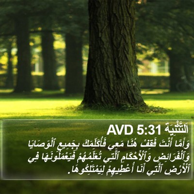 اَلتَّثْنِيَة 5:31 AVD Bible Verse Image