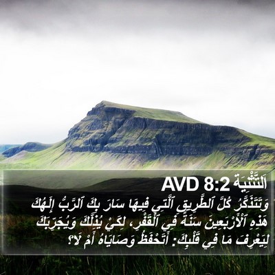 اَلتَّثْنِيَة 8:2 AVD Bible Verse Image