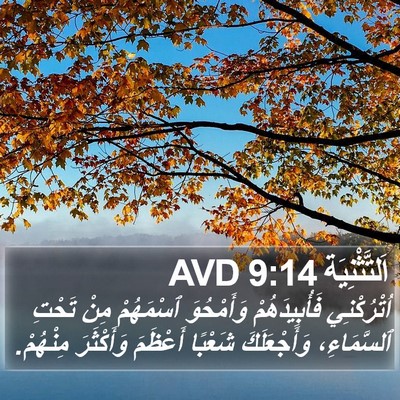 اَلتَّثْنِيَة 9:14 AVD Bible Verse Image