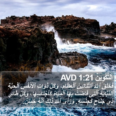 اَلتَّكْوِينُ 1:21 AVD Bible Verse Image