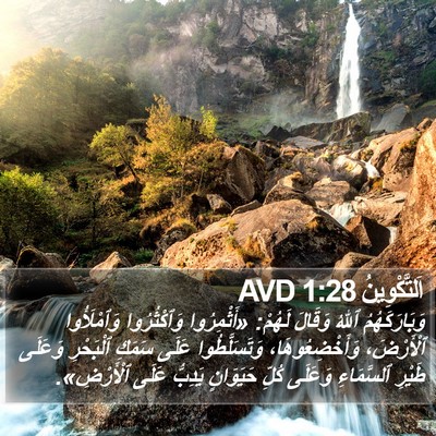اَلتَّكْوِينُ 1:28 AVD Bible Verse Image