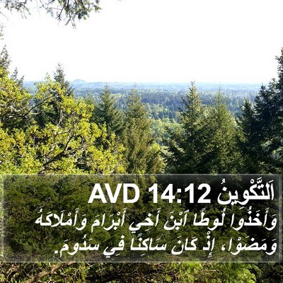 اَلتَّكْوِينُ 14:12 AVD Bible Verse Image