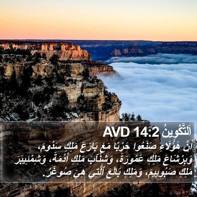 اَلتَّكْوِينُ 14:2 AVD Bible Verse Image