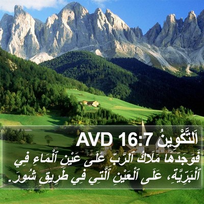 اَلتَّكْوِينُ 16:7 AVD Bible Verse Image