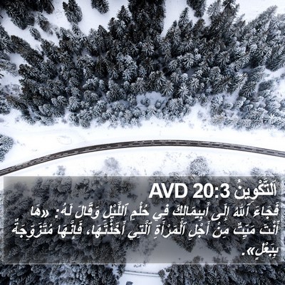 اَلتَّكْوِينُ 20:3 AVD Bible Verse Image