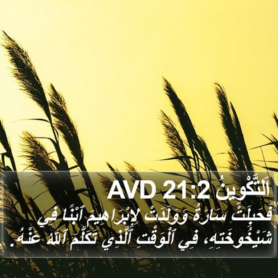 اَلتَّكْوِينُ 21:2 AVD Bible Verse Image