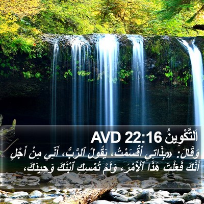 اَلتَّكْوِينُ 22:16 AVD Bible Verse Image