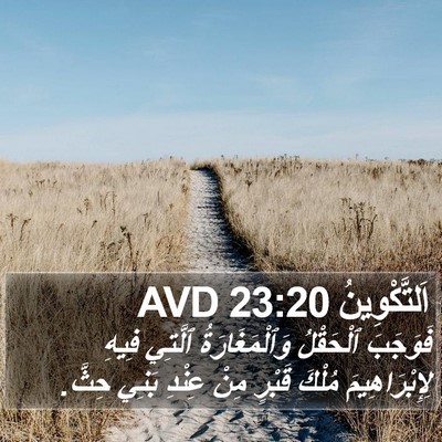 اَلتَّكْوِينُ 23:20 AVD Bible Verse Image