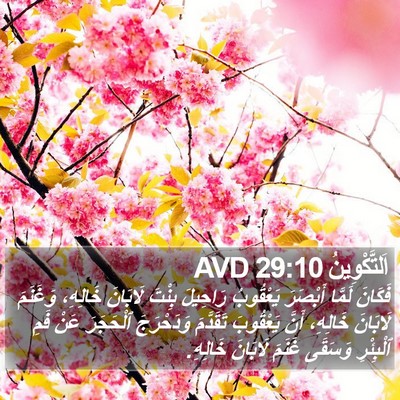 اَلتَّكْوِينُ 29:10 AVD Bible Verse Image