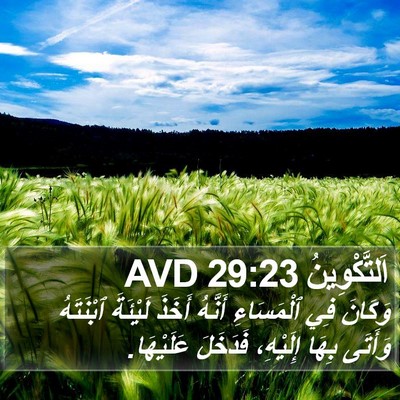 اَلتَّكْوِينُ 29:23 AVD Bible Verse Image