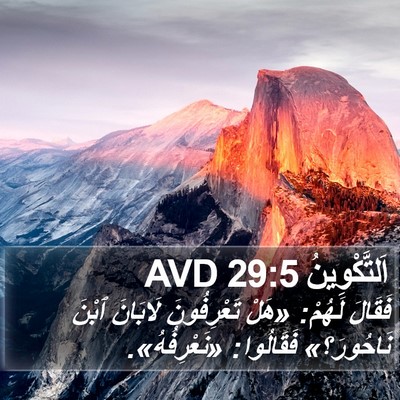 اَلتَّكْوِينُ 29:5 AVD Bible Verse Image