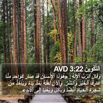 اَلتَّكْوِينُ 3:22 AVD Bible Verse Image