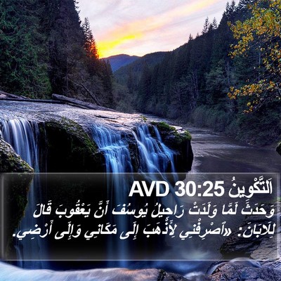 اَلتَّكْوِينُ 30:25 AVD Bible Verse Image