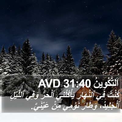 اَلتَّكْوِينُ 31:40 AVD Bible Verse Image