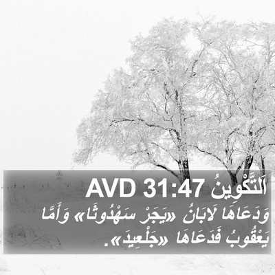 اَلتَّكْوِينُ 31:47 AVD Bible Verse Image