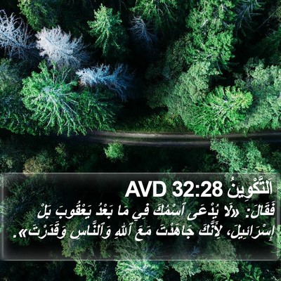 اَلتَّكْوِينُ 32:28 AVD Bible Verse Image