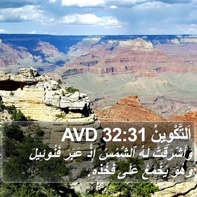 اَلتَّكْوِينُ 32:31 AVD Bible Verse Image