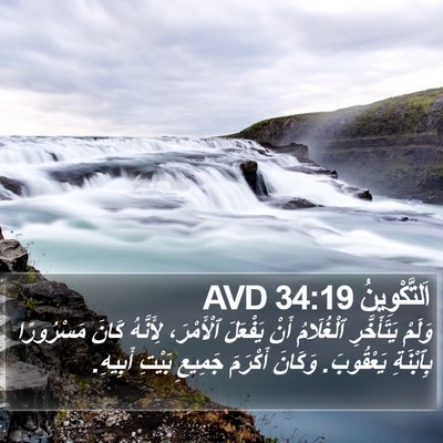اَلتَّكْوِينُ 34:19 AVD Bible Verse Image