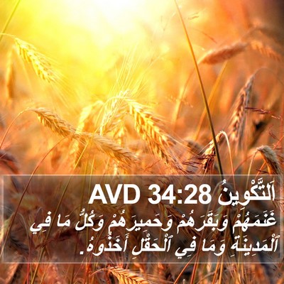 اَلتَّكْوِينُ 34:28 AVD Bible Verse Image