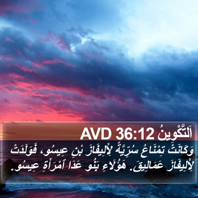 اَلتَّكْوِينُ 36:12 AVD Bible Verse Image