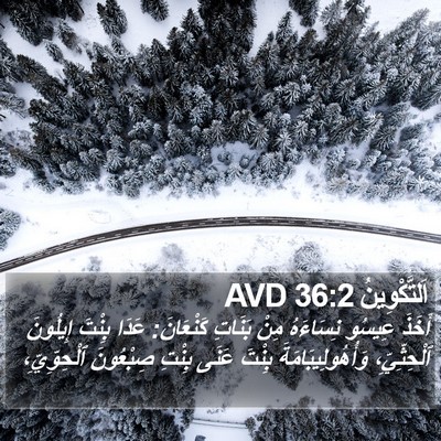 اَلتَّكْوِينُ 36:2 AVD Bible Verse Image