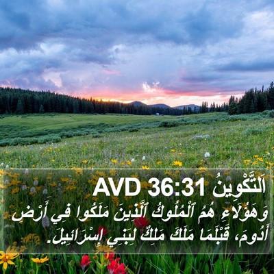 اَلتَّكْوِينُ 36:31 AVD Bible Verse Image