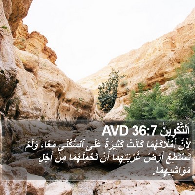 اَلتَّكْوِينُ 36:7 AVD Bible Verse Image