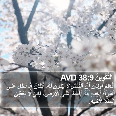 اَلتَّكْوِينُ 38:9 AVD Bible Verse Image