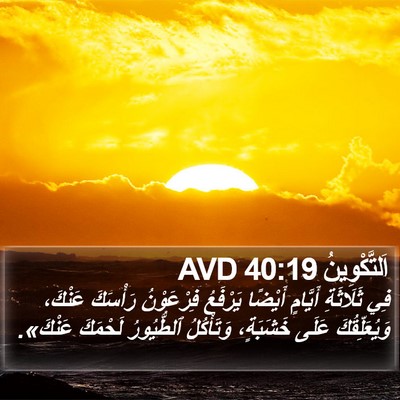 اَلتَّكْوِينُ 40:19 AVD Bible Verse Image