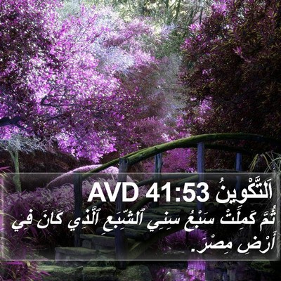 اَلتَّكْوِينُ 41:53 AVD Bible Verse Image