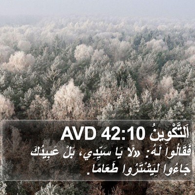 اَلتَّكْوِينُ 42:10 AVD Bible Verse Image