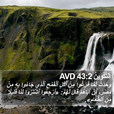 اَلتَّكْوِينُ 43:2 AVD Bible Verse Image
