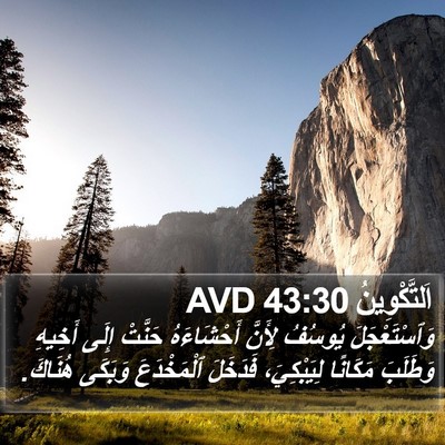 اَلتَّكْوِينُ 43:30 AVD Bible Verse Image