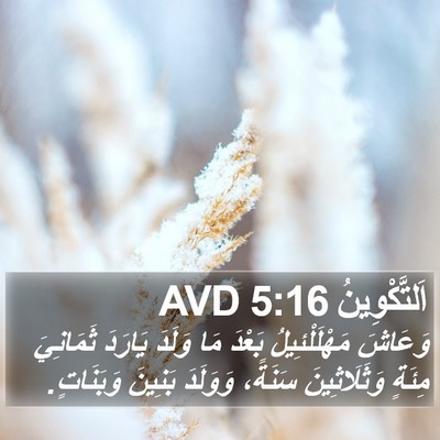 اَلتَّكْوِينُ 5:16 AVD Bible Verse Image