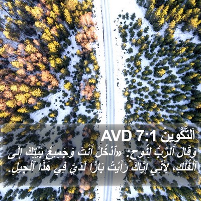 اَلتَّكْوِينُ 7:1 AVD Bible Verse Image