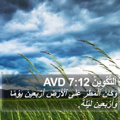 اَلتَّكْوِينُ 7:12 AVD Bible Verse Image