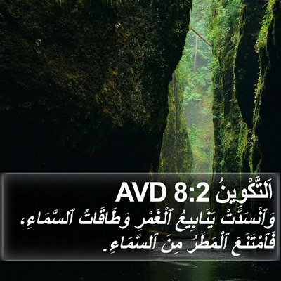 اَلتَّكْوِينُ 8:2 AVD Bible Verse Image